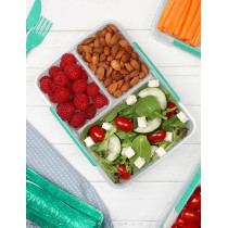 Sistema Small Klip It Food Storage Container 820ml, Green/Clear