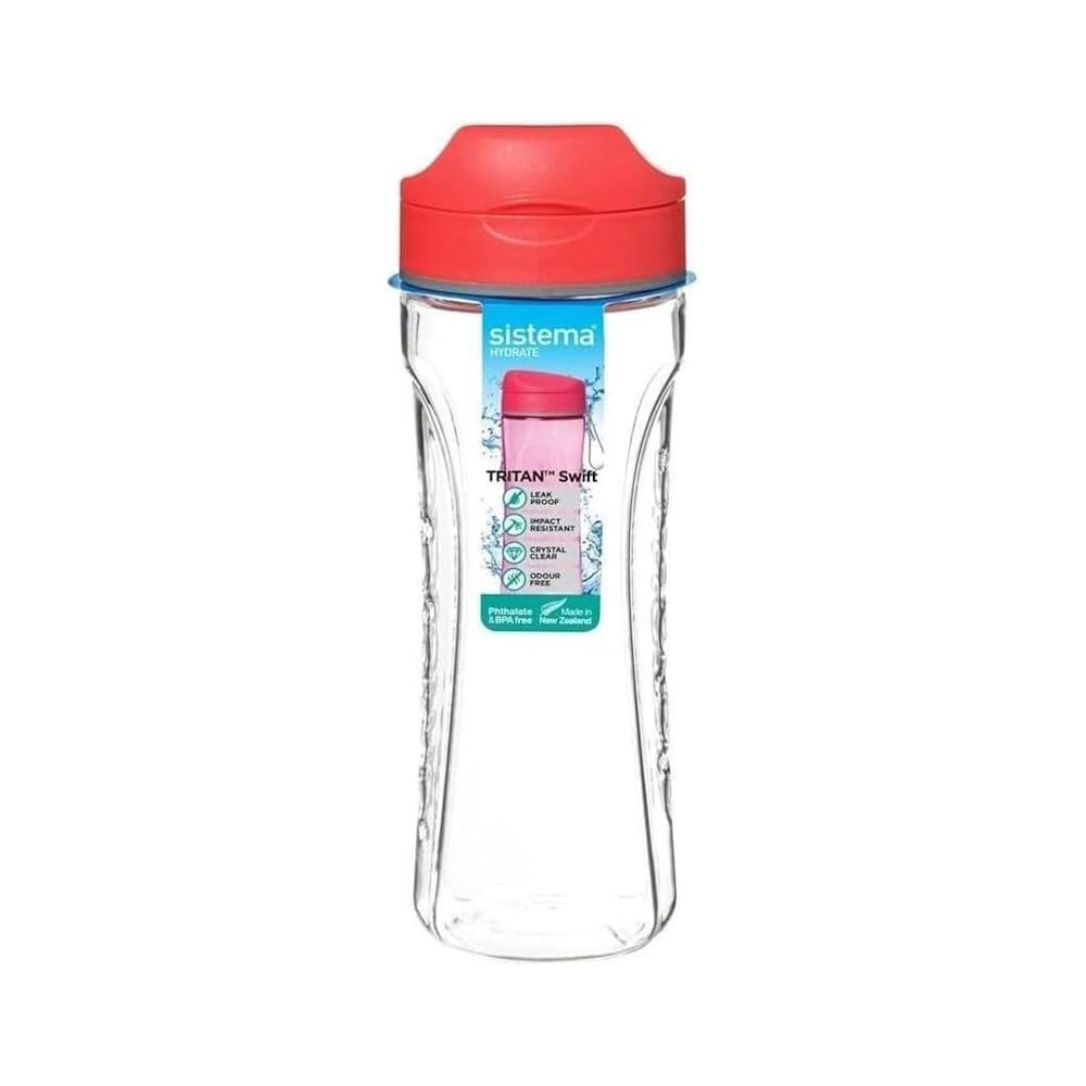 Sistema Lightweight and Durable Great Tritan Swift Bottle 600ml, Orange