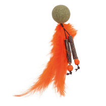 M-Pets Charmy Bugbear Catnip Cat Toy Lightweight, Orange