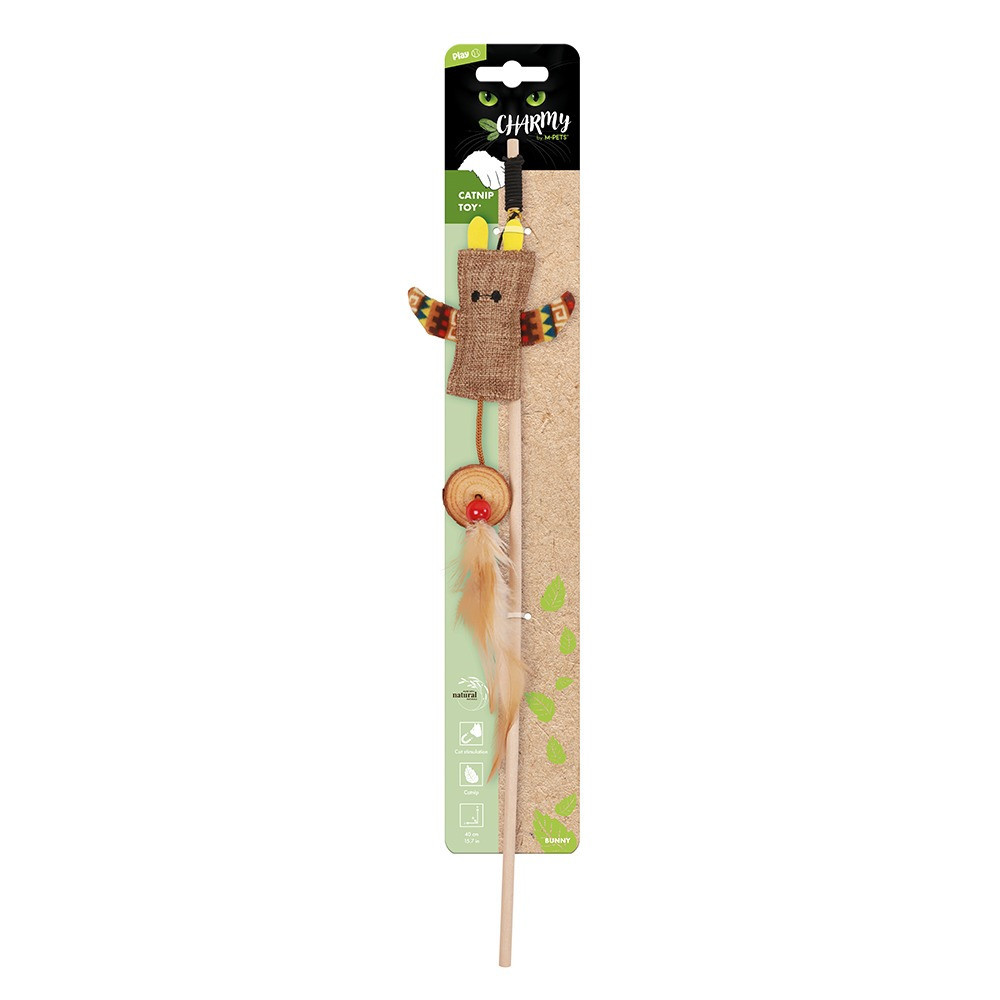 M-Pets Charmy Bunny Catnip Cat Toy Lightweight, Beige