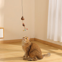 M-Pets Charmy Cone Catnip Cat Toy Lightweight, Beige