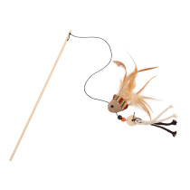 M-Pets Charmy Sardine Catnip Cat Toy Lightweight, Beige