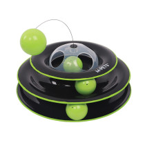 M-Pets Play Tower Drone Cat Toy With Ball, Black/Green