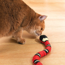M-Pets Sneaky Snake Cat Toy Lightweight, Red