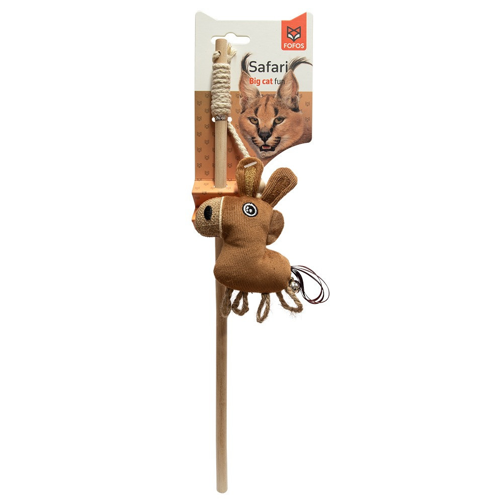 FOFOS Donkey Cat Wand Cat Toy Lightweight, Beige