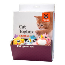 FOFOS Fuzzy Bird Assorted Display Box, 18 Pieces