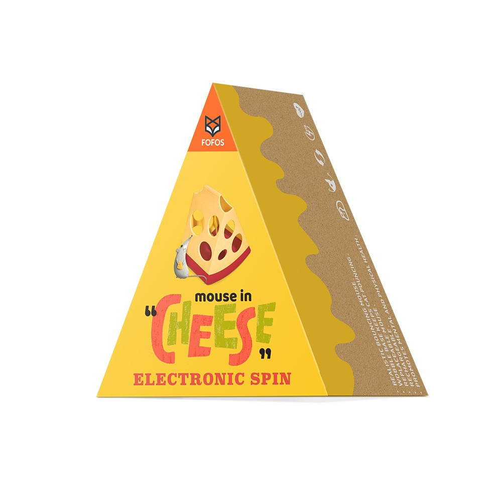 FOFOS Mouse in Cheese Interactive Cat Toy Lightweight, Yellow