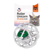 FOFOS Roller Dinosaur with Catnip Cat Toy Lightweight, White