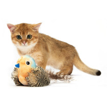 FOFOS Sound Chip Black Bird with Catnip Balls Cat Toy