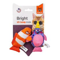 FOFOS Sperm Whale And Clown Fish with Catnip Cat Toy