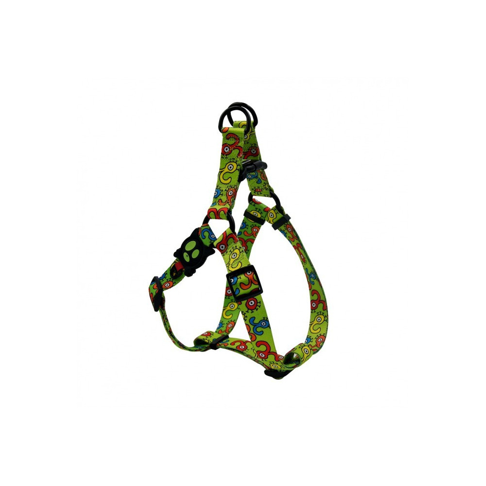 Doco Loco Step-In Harness For Dogs, Texture Green Monster, Size Medium
