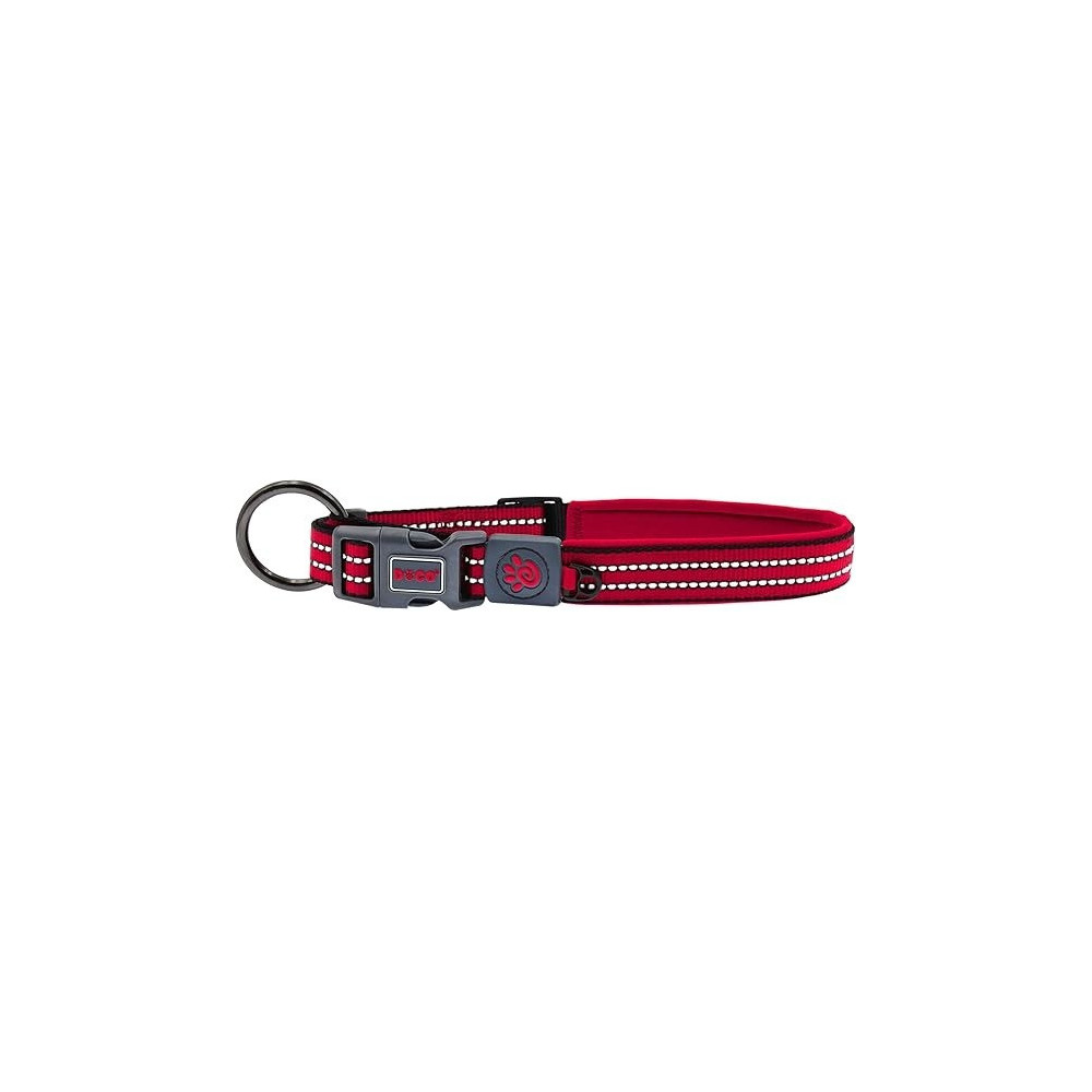 Doco Vario O Ring Collar With Reflective Stitching Colour, Red, XL