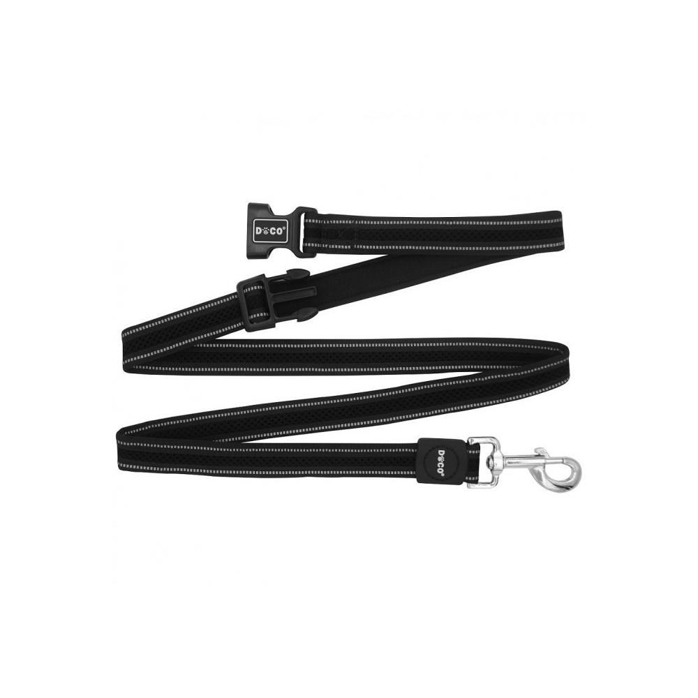 Doco Athletica Easy-Snap Air Leash, 6Ft, DCA1372, Black, Medium/Large