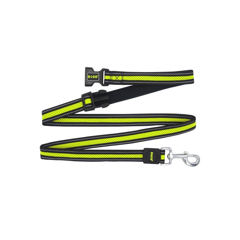 Doco Athletica Easy-Snap Air Leash, 6Ft, DCA1372, Safety Lime, Small