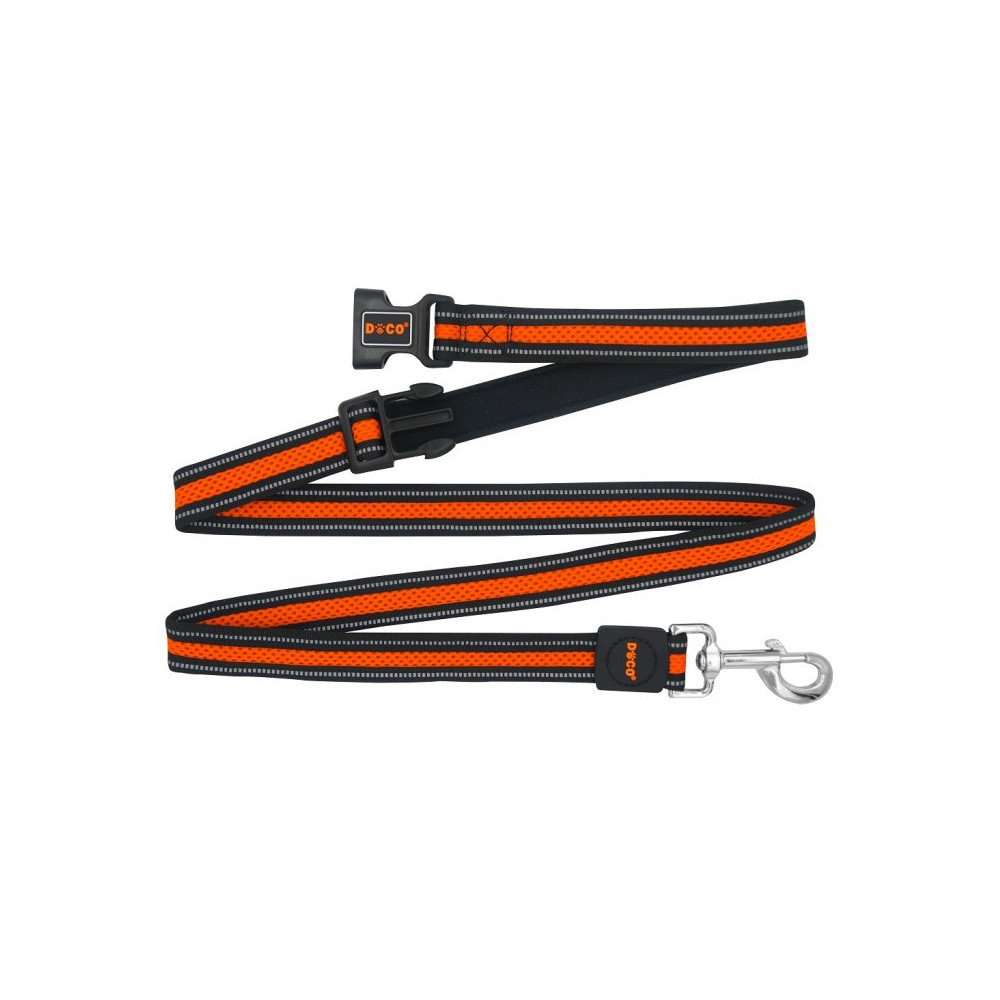 Doco Athletica Easy-Snap Air Leash, 6Ft, DCA1372, Safety Orange, Small