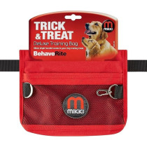 Mikki Trick And Treat Deluxe Dog Treat Bag, Red