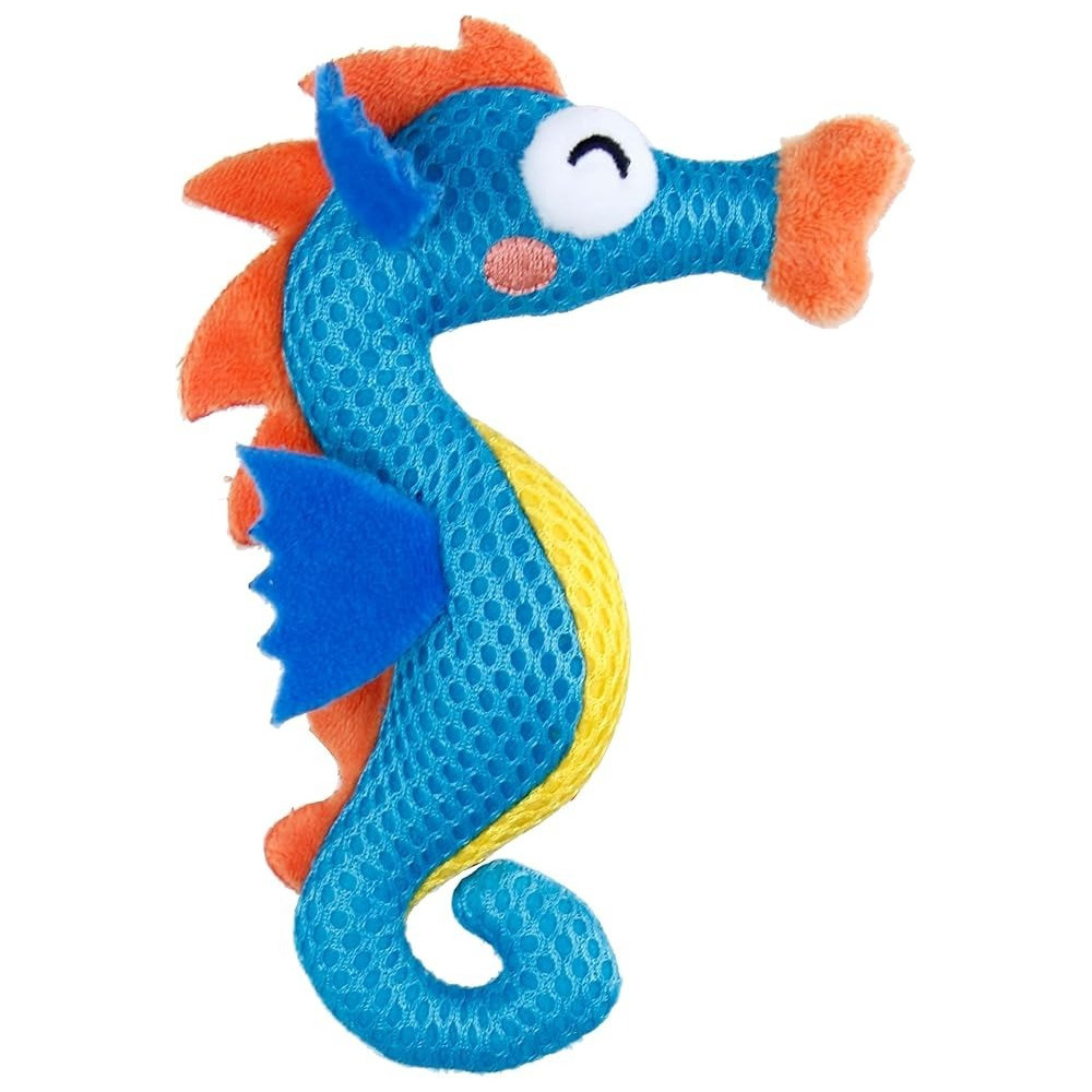 Gigwi Dental Mesh Sea Horse For Pets, Blue