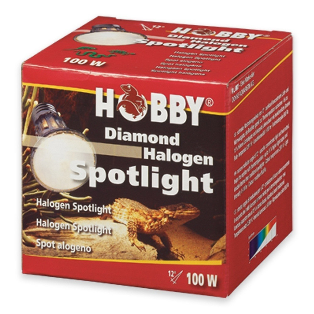 Hobby Diamond Halogen Spotlight For Reptiles, Amphibian, Invertebrate, 100 W