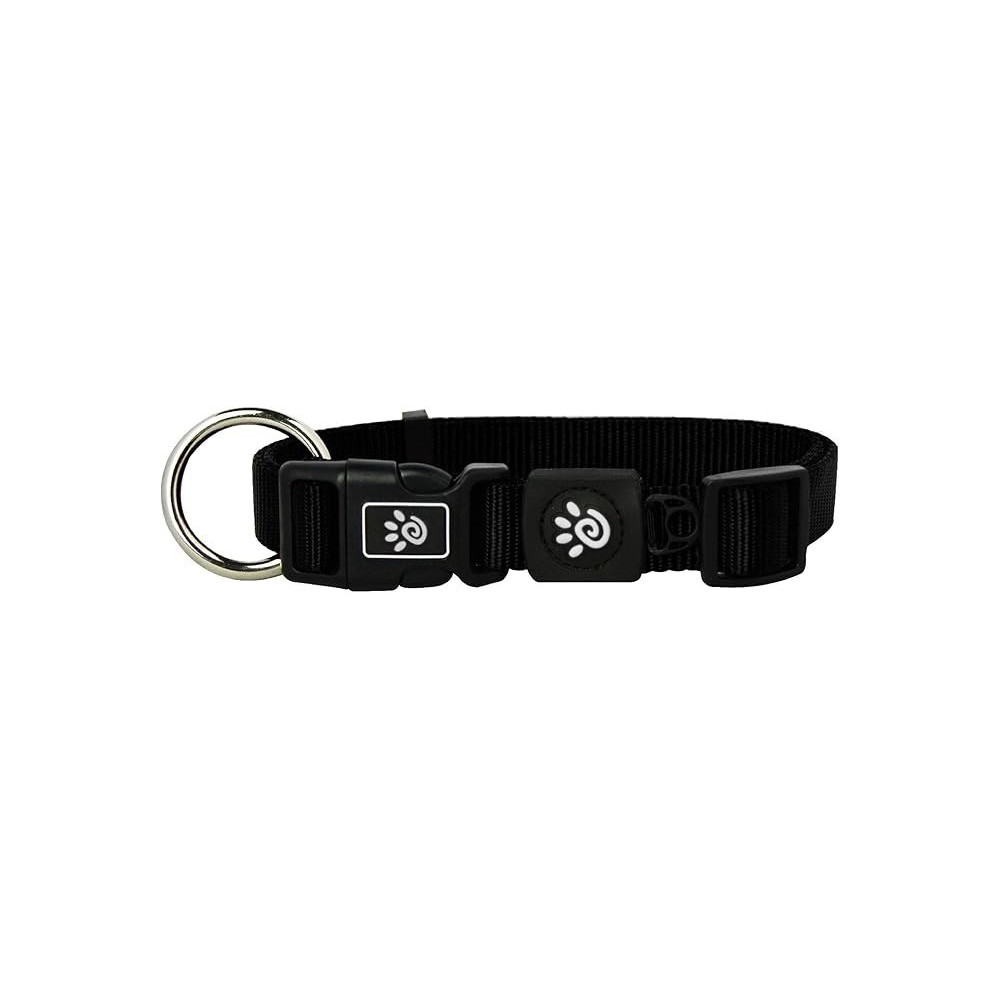 Doco Signature O Ring Pet Collar, Black, Small, 5-8 X 10-17