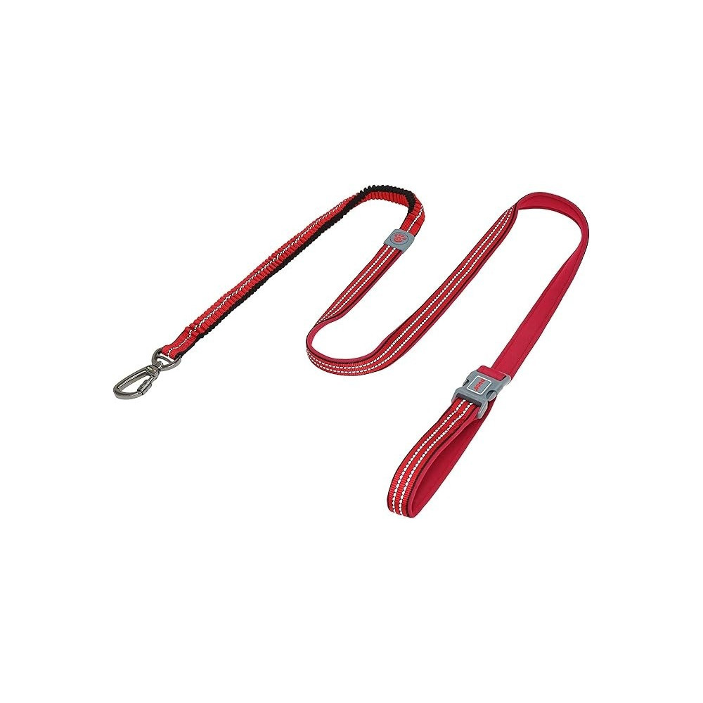 Doco Dcv2072M Vario Easy Snap Bungee Reflective Leash, Medium, Red