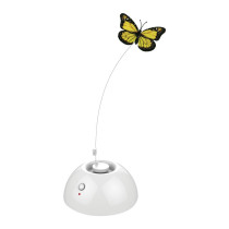 M-Pets Dancing Butterfly Interactive Cat Toy, White