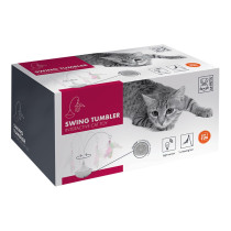 M-Pets Swing Tumbler Interactive Cat Toy, White