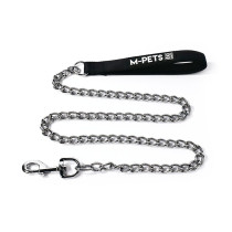 M-Pets Chain Leash For Dog Padded Handle, 4 mm/120cm, Silver