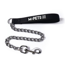M-Pets Chain Leash For Dog Padded Handle, 4 mm/60cm, Silver
