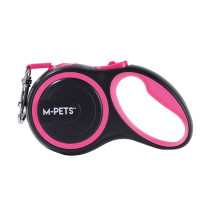 M-Pets Liberty Dog Retractable Leash For Dog, Pink, Small (16.3 x 9.2 x 3.9 cm)