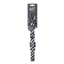 M-Pets Wild Safari Leash Travel For Dog, Black/White, Large-XL (2.5 x 69-102 cm)