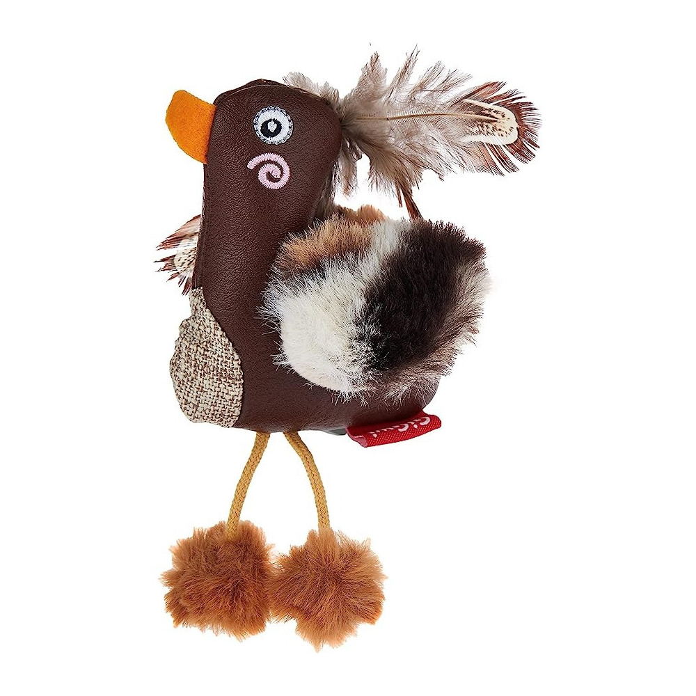 Gigwi Toy Duck Catch And Scratch Eco line With Slivervine Leaves And Leatherette