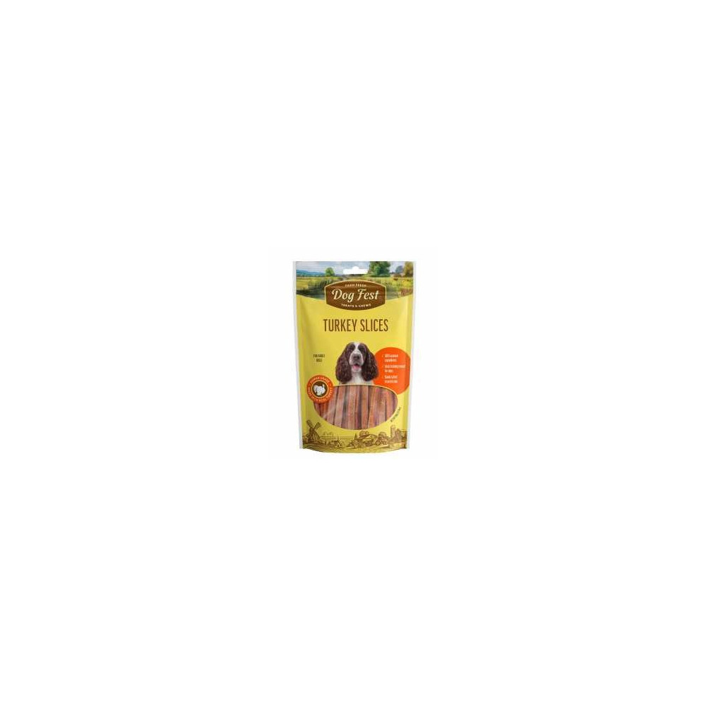 Dog Fest Farm Fresh Treats And Chews Turkey Slices For Adult Dogs, 90 G
