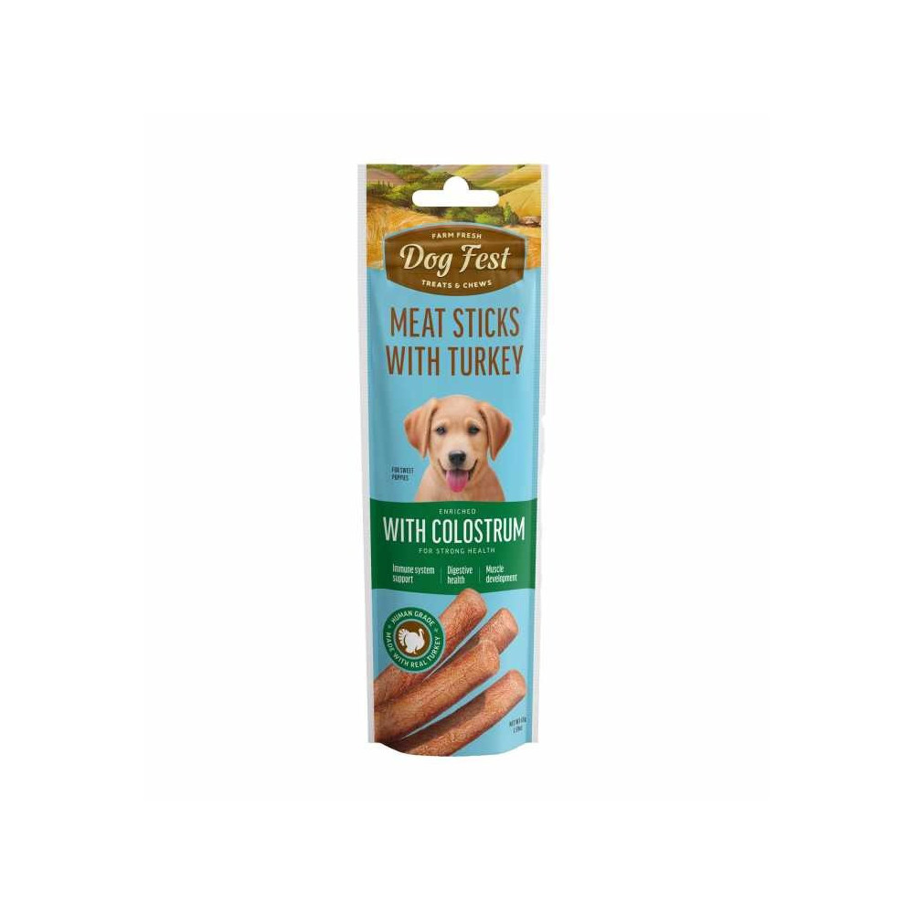 Dog Fest Farm Fresh Treats And Chews Turkey Stick With Colostrum, 45 Gram