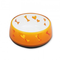 All For Paws Love Bowl For Dog, Orange Colour, Large