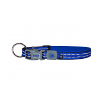 Doco Vario O Ring Collar With Reflective Stitching, Blue, Large
