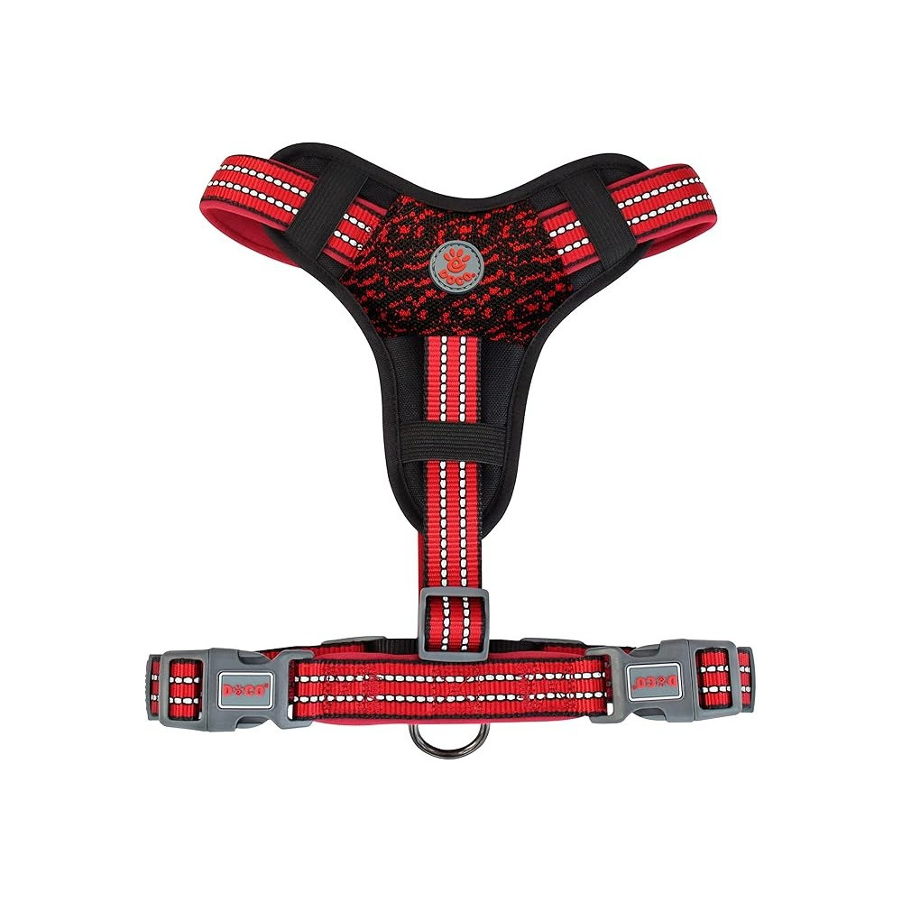 Doco Vario Chest Plate Harness W/Neoprene, DCV206, Red, Large