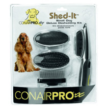 Conairpro Dog Deshedder Kit, Black, Small
