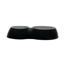 Dogit Dog Bowl Double Diner For Serving Both Food And Water, Black