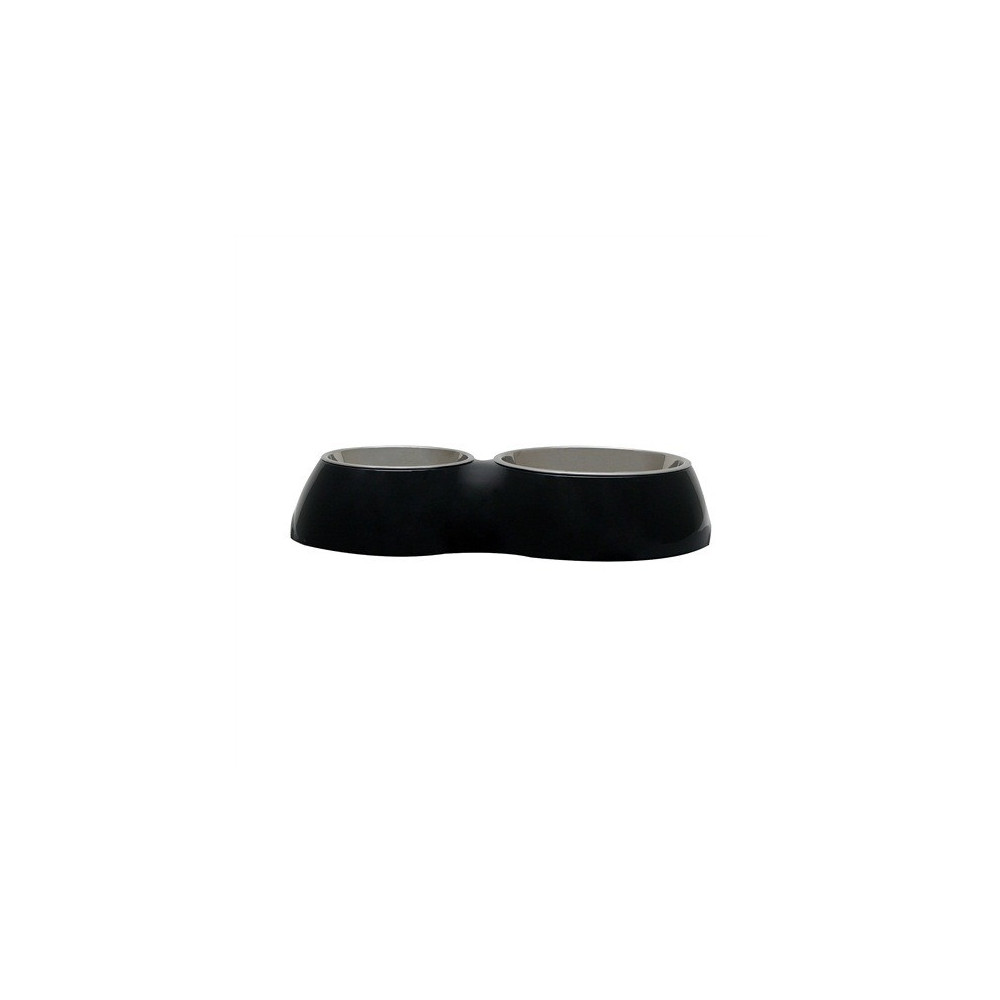Dogit Dog Bowl Double Diner For Serving Both Food And Water, Black
