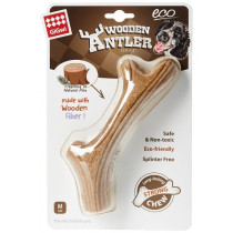 Gigwi Dog Chew Wooden Antler With Natural Wood And Synthetic Material