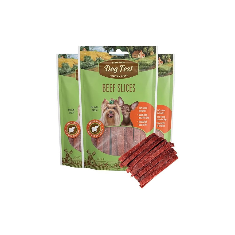 Dog Fest Beef Slices For Mini Dogs, Dog Treats, 55G