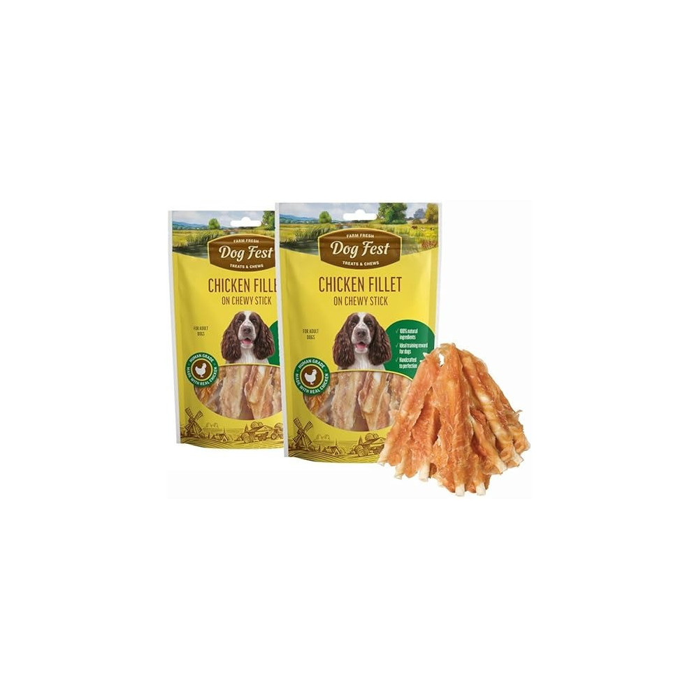 Dog Fest Chicken Fillet On A Chewy Stick For Adult Dogs, 90G