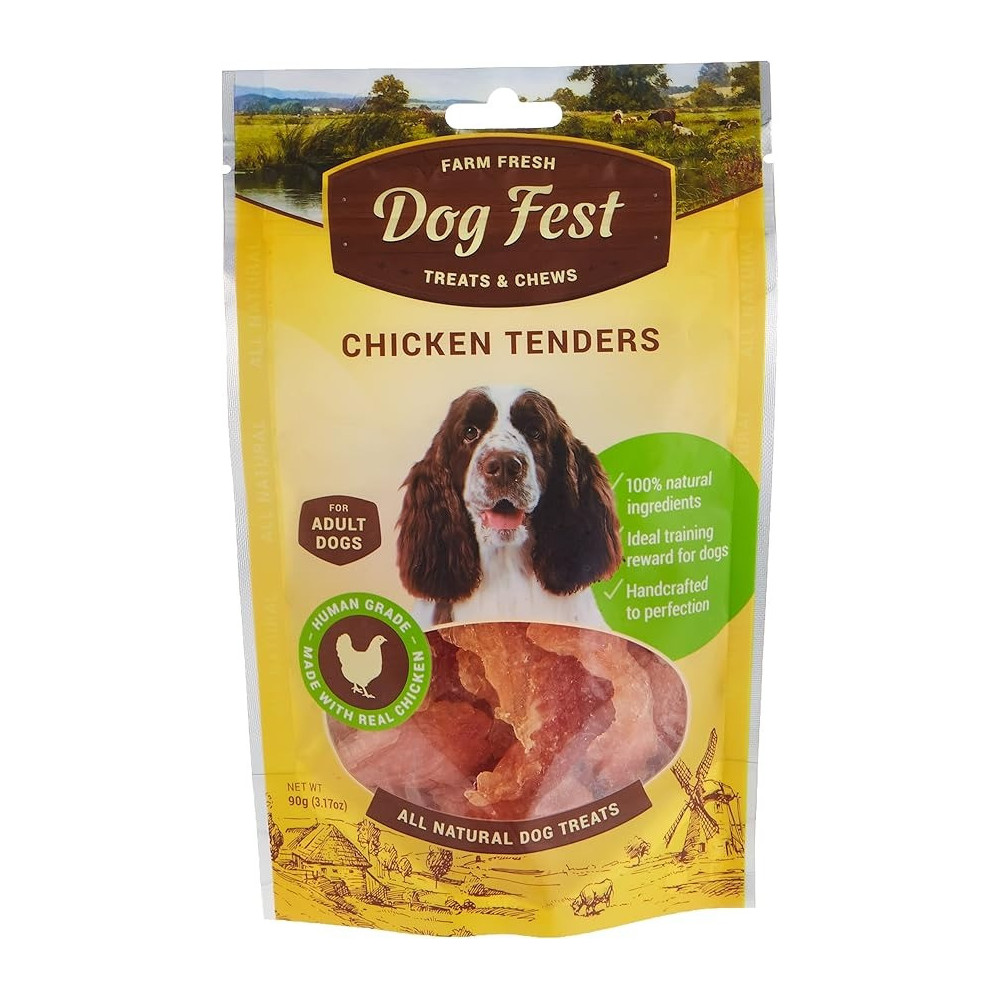 Dog Fest Chicken Tenders For Adult Dogs Treats, 90 G