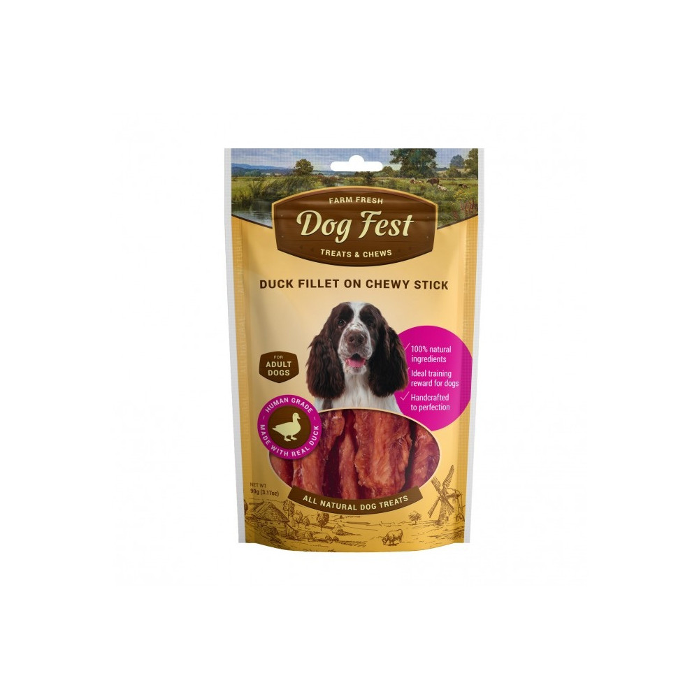 Dog Fest Duck Fillet On A Chewy Stick For Adult Dogs, 90 Gram