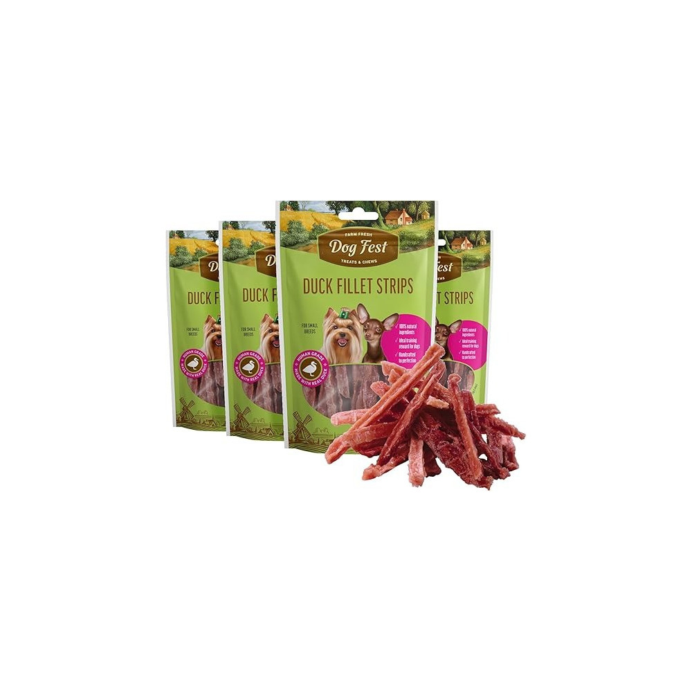 Dog Fest Fresh Farm Duck Fillet Strips For Mini Dogs, 55 Gram