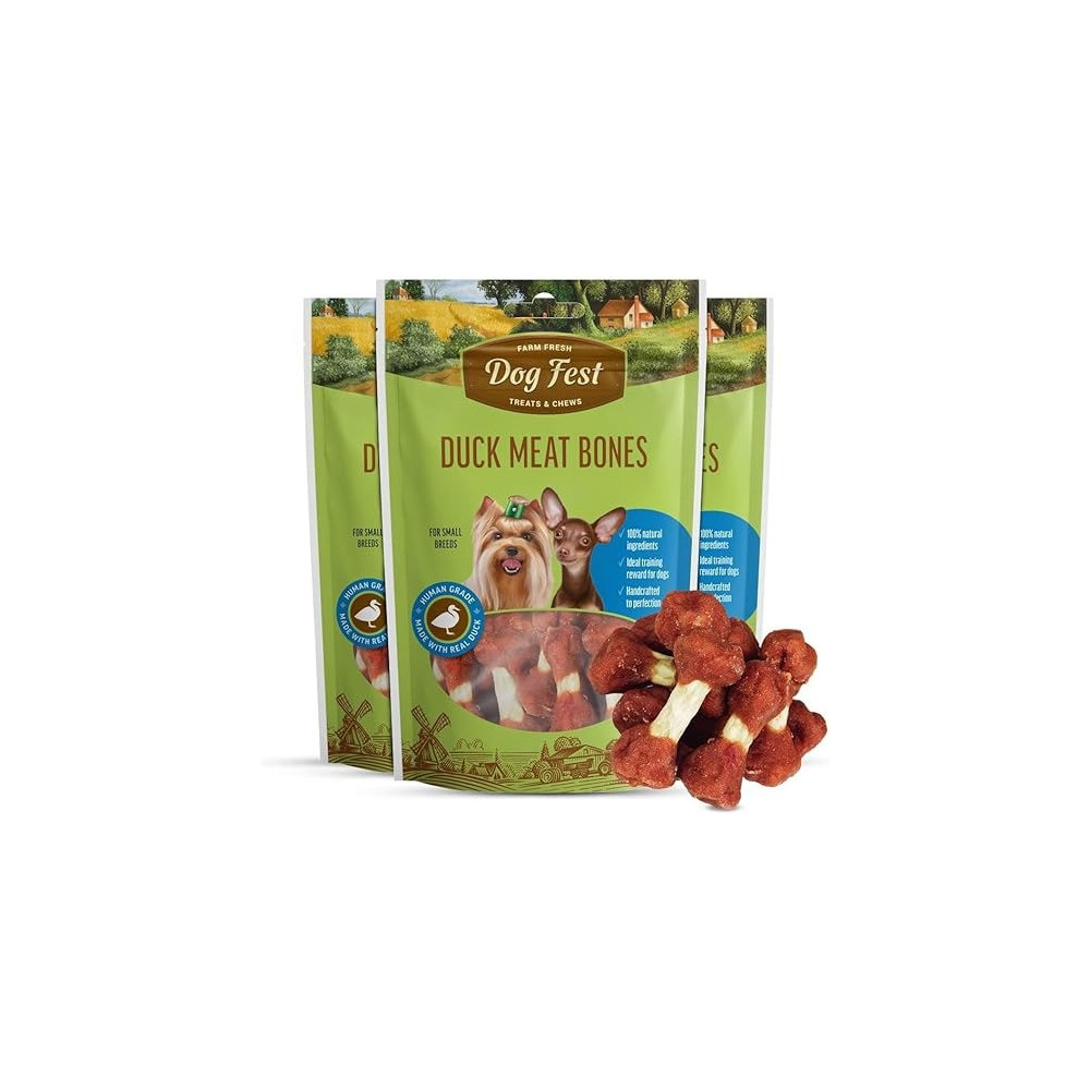 Dog Fest Farm Fresh Duck Meat Bones For Mini Dogs, 55 Gram