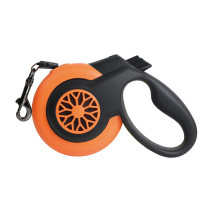 M-Pets Autobrake Retractable Leash For Dog, Large, Black/Orange