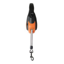 M-Pets Autobrake Retractable Leash For Dog, Medium, Black/Orange