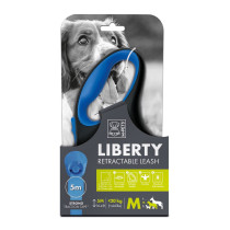 M-Pets Liberty Dog Retractable Leash, Blue, Medium (17.5 x 10.2 x 3.9 cm)
