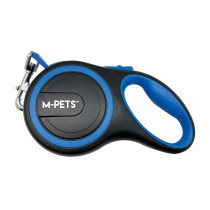 M-Pets Liberty Dog Retractable Leash, Blue, Medium (17.5 x 10.2 x 3.9 cm)